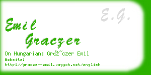 emil graczer business card